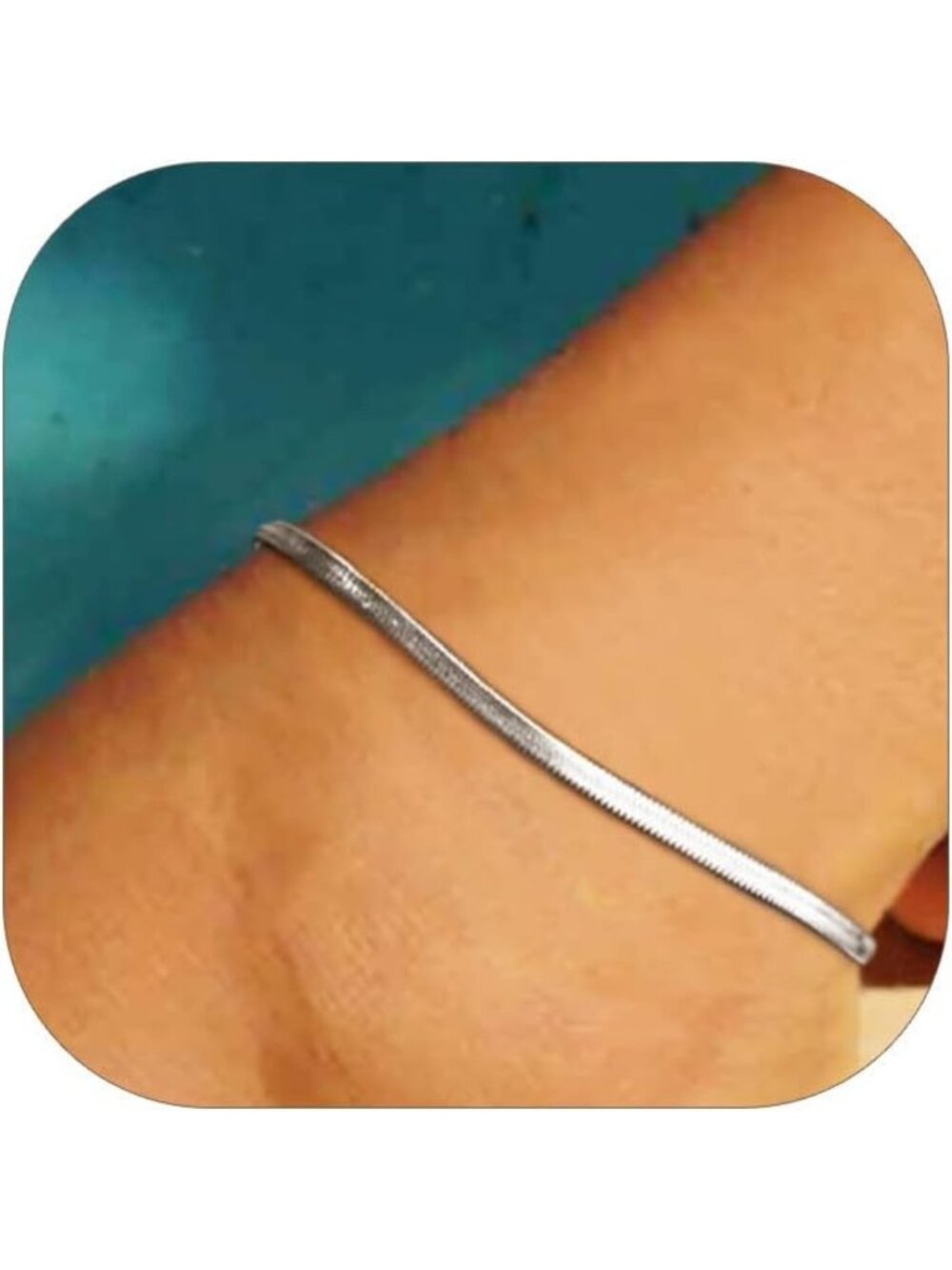 14K Gold Plated Plus Size Anklet Bracelet for Women - Stylish Chain Accessory